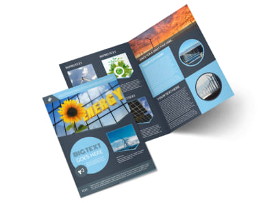 Renewable Energy Consultants Bi-Fold Brochure Template preview