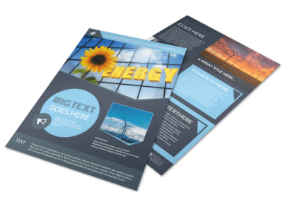 Renewable Energy Consultants Flyer Template preview