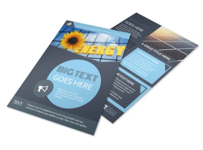 Renewable Energy Consultants Flyer Template preview