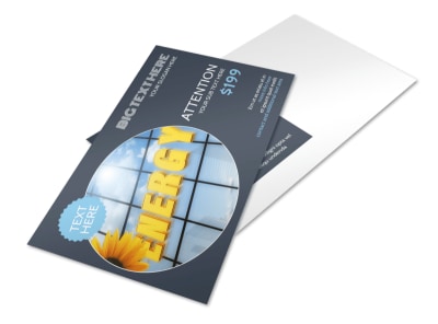 Renewable Energy Consultants Postcard Template preview