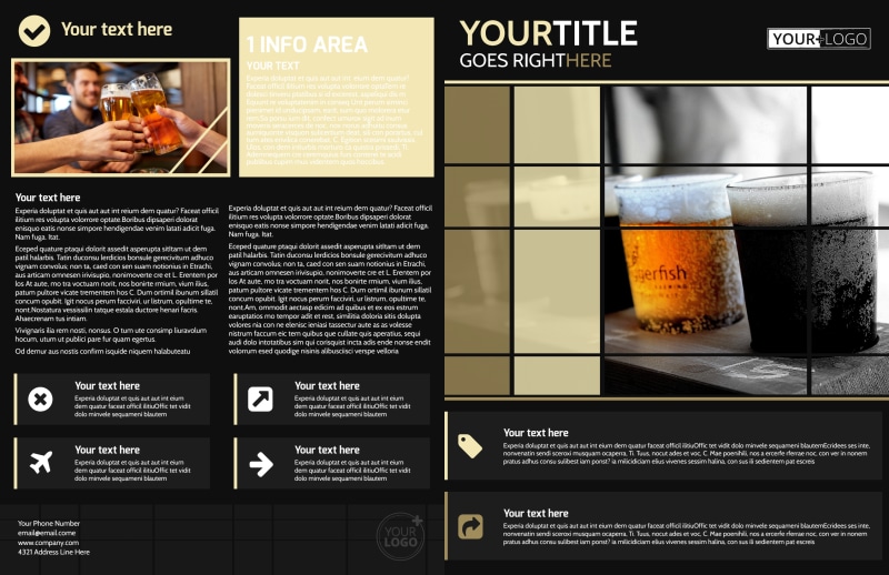 Beer Festival Bi-Fold Brochure Template 2