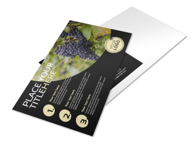 Winery & Wine Making Postcard Template preview