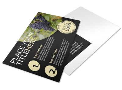 Winery & Wine Making Postcard Template preview