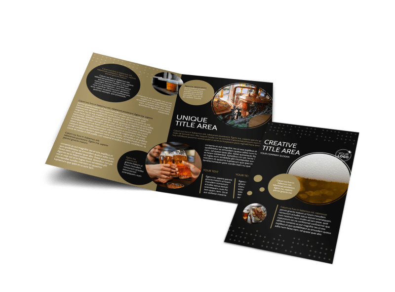 Craft Brewery Brochure Template Preview 1