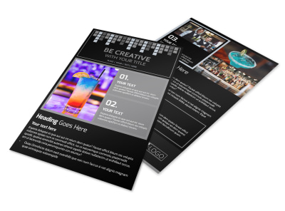 Funky Cocktail Lounge Flyer Template preview