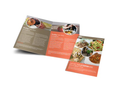 Al Dente Restaurant Bi-Fold Brochure Template preview