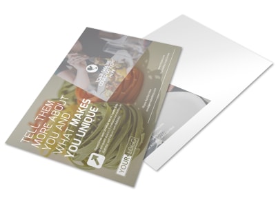 Al Dente Restaurant Postcard Template preview