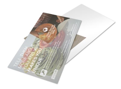 Al Dente Restaurant Postcard Template preview