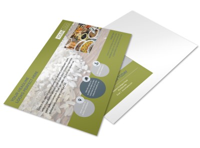 Asian Grocery Store Postcard Template preview