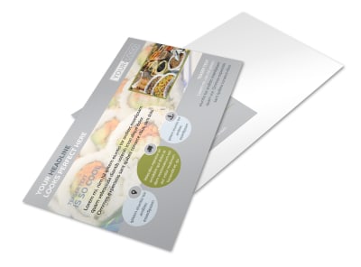 Asian Grocery Store Postcard Template preview