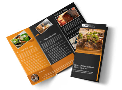 Local Steakhouse Tri-Fold Brochure Template preview