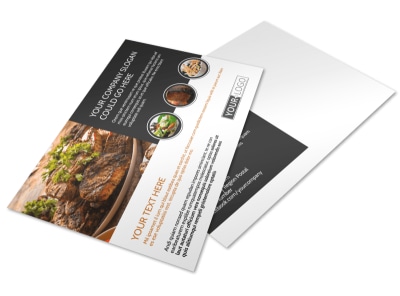Local Steakhouse Postcard Template preview