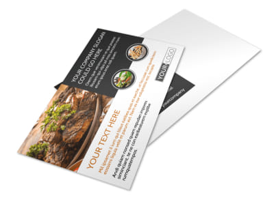 Local Steakhouse Postcard Template preview