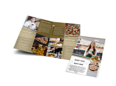 Italian Bistro Bi-Fold Brochure Template preview