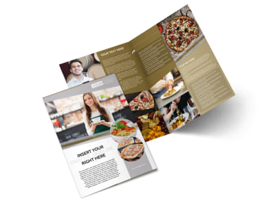 Italian Bistro Bi-Fold Brochure Template preview