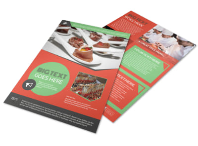 Oven Door Catering Service Flyer Template preview