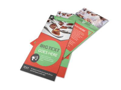 Oven Door Catering Service Flyer Template preview