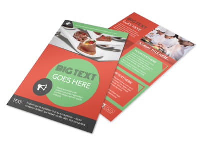 Oven Door Catering Service Flyer Template preview