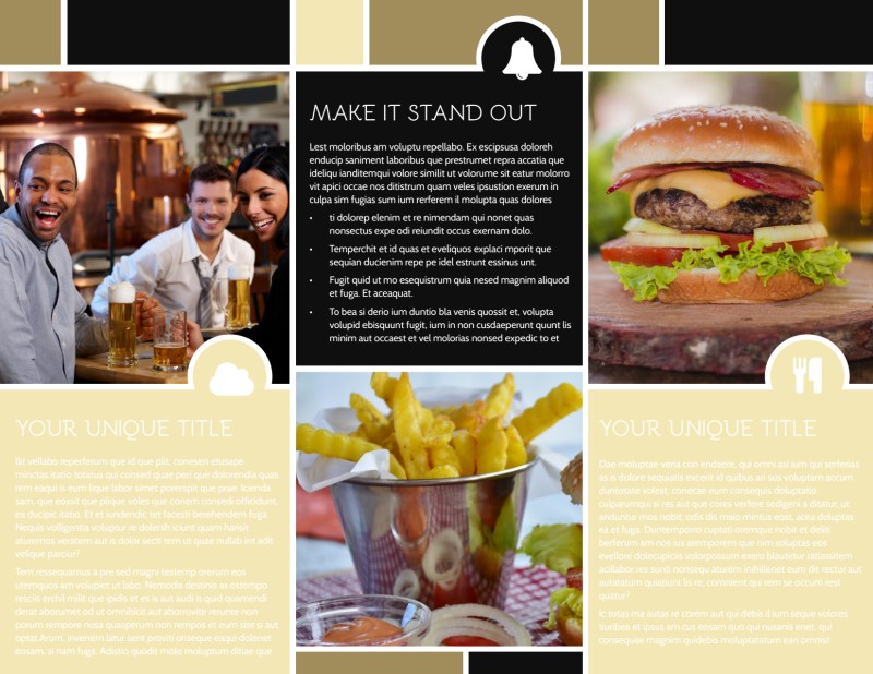 Great Burger Tri-Fold Brochure Template