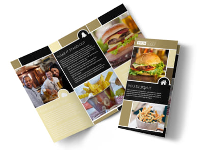 Great Burger Tri-Fold Brochure Template preview