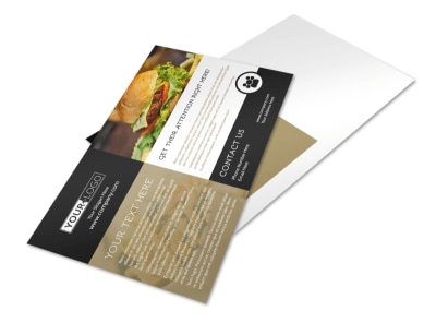 Great Burger Postcard Template preview