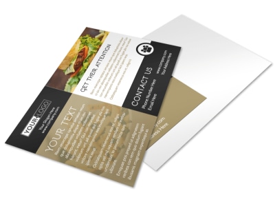 Great Burger Postcard Template preview