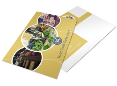 Wine & Spirits Postcard Template preview