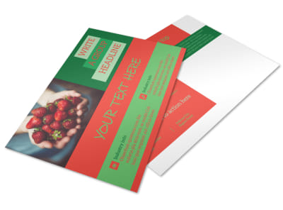 Fresh Food Co-op Postcard Template preview