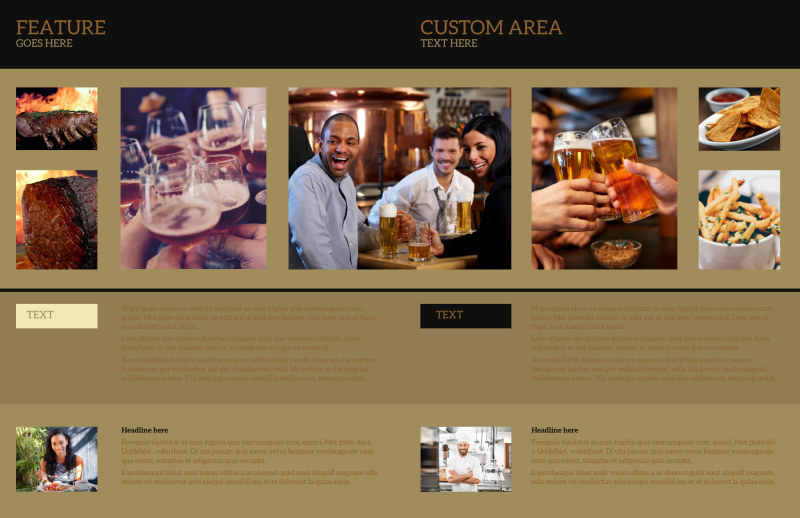 Bar & Grill Bi-Fold Brochure Template