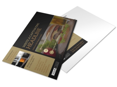 Bar & Grill Postcard Template preview