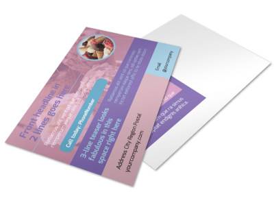 Sweets Ice Cream Shop Postcard Template preview