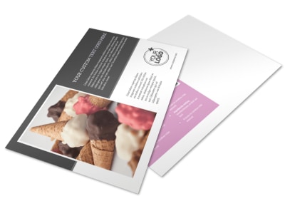 Local Ice Cream Parlor Postcard Template preview