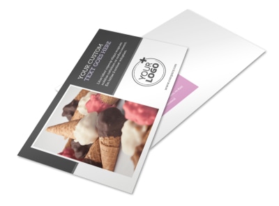 Local Ice Cream Parlor Postcard Template preview