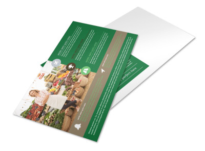 Delicious Food Co-op Postcard Template preview