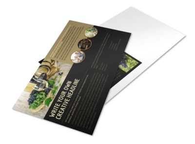 Wine Country Vineyard Postcard Template preview