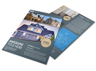 Custom Home Builder Flyer Template preview