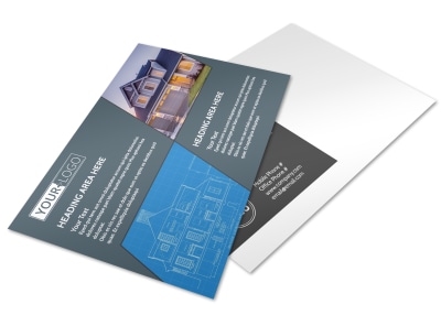 Custom Home Builder Postcard Template preview