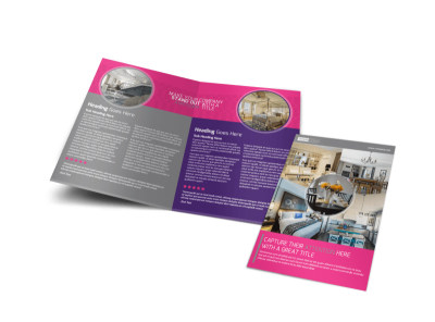 Interior Designers & Decorators Bi-Fold Brochure Template preview