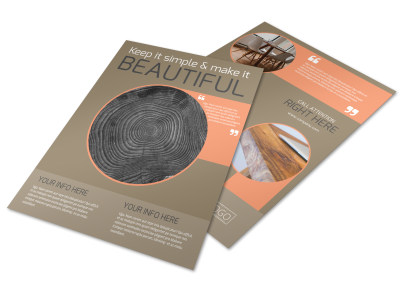 Custom Woodwork Flyer Template preview