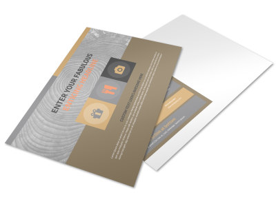 Custom Woodwork Postcard Template preview