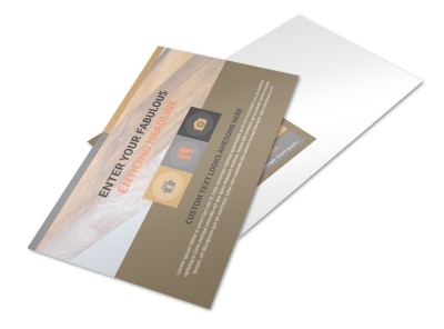 Custom Woodwork Postcard Template preview