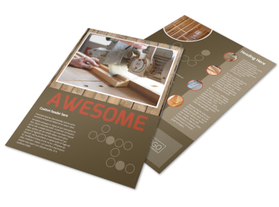 Home Carpentry Service Flyer Template preview