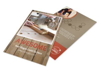 Home Carpentry Service Flyer Template preview