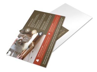 Home Carpentry Service Postcard Template preview
