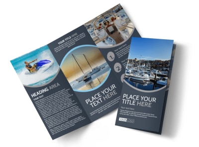 Boat & Watercraft Insurance Tri-Fold Brochure Template preview