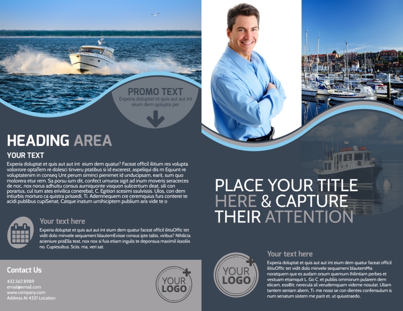 Boat & Watercraft Insurance Bi-Fold Brochure Template