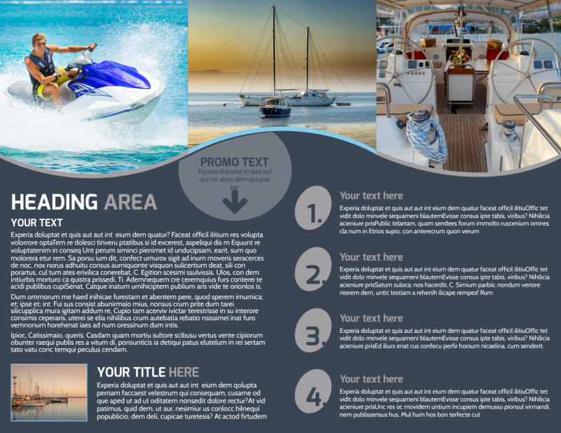 Boat & Watercraft Insurance Bi-Fold Brochure Template