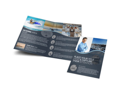 Boat & Watercraft Insurance Bi-Fold Brochure Template preview