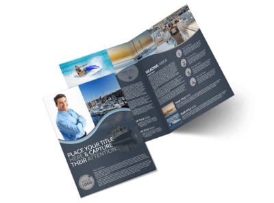 Boat & Watercraft Insurance Bi-Fold Brochure Template preview