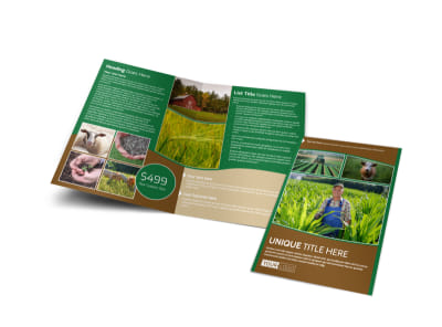 Farmers Insurance Agent Bi-Fold Brochure Template preview
